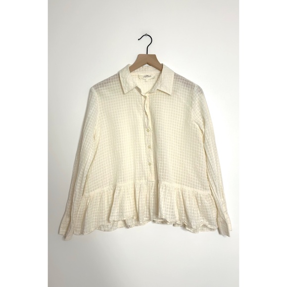 THE GREAT Ruffle Oxford Shirt